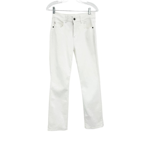 Lafayette 148 New York Denim Reeve Straight Jeans in Washed Plaster Size 27 NWOT - Picture 14 of 14